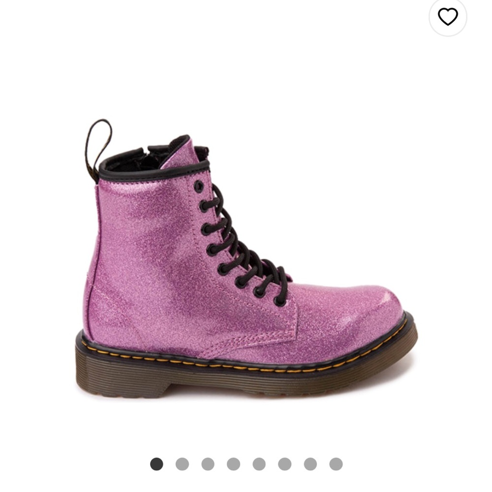 Dr. Martens Kids Pink Glitter Boots